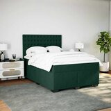  Krevet s oprugama i madracem tamnozeleni 140x190 cm baršunasti | shoptok.hr