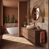 REA Bath Umivalnik na podstavku Mika Light Terracotta | Shoptok.si