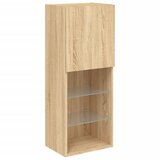  4-dijelni zidni TV elementi s LED svjetlima boja hrasta drveni | shoptok.hr