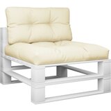  Jastuci za palete 2 kom krem od tkanine Krema 80 x 80 x 12 cm | shoptok.hr