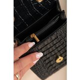 Fenzy Manjša Ročna Torbica Z Vzorcem Krokodilje Kože, Črna | Shoptok.si