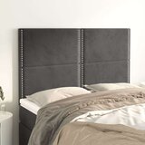  Posteljno vzglavje 4 kosa temno siv 72x5x78/88 cm žamet, (20737455) Cene