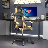  Igraća stolica crno-zlatna od umjetne kože | shoptok.hr