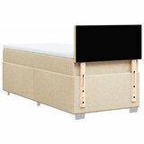  Krevet s oprugama i madracem krem 100 x 200 cm od tkanine | shoptok.hr