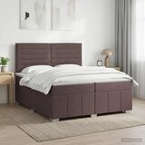  Boxspring krevet s madracem Tamno smeđa 200 x 200 cm Tkanina Cijene