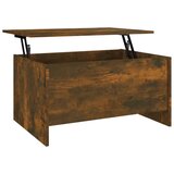 Furnova Klubska mizica dimljeni hrast 80x55,5x41,5 cm konstruiran les, (21914216) | Shoptok.si