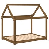 Krevet za pse smeđa boja meda 111x80x100 cm od masivne borovine | Eponuda.com