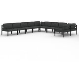  10-dijelna vrtna garnitura s jastucima aluminijska antracit | shoptok.hr