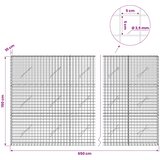  Gabion s žicom debljine 3,5 mm i mrežom 5x5 cm 650x10x150 cm | shoptok.hr