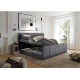 MID.YOU POSTELJA BOXSPRING 180 cm x 200 cm , tekstil, leseni material temno siva | Shoptok.si
