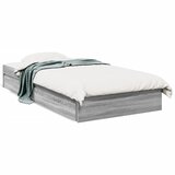  The Living Store Posteljni okvir s predali siva sonoma 90x190 cm inženirski les - Posteljni Okvir, (21526873) | Shoptok.si