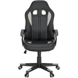 CARRYHOME GAMING STOL umetna masa, tekstil črna, svetlo siva | Shoptok.si