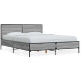  Okvir kreveta boja hrasta 135x190cm konstruirano drvo i metal | shoptok.hr