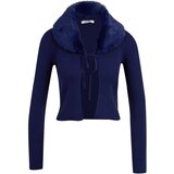 Orsay Blue women's cardigan with faux fur - Women | shoptok.hr