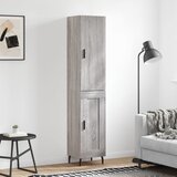 vidaXL Visoka komoda siva sonome 34 5x34x180 cm od konstruiranog drva Cijene