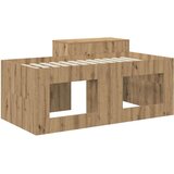  Krevet za djecu s visokim okvirom i stolom Hrast artisan - Hrast artisan 80 x 160 cm | shoptok.hr
