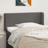  Uzglavlje s ušima sivo 103x16x78/88 cm od umjetne kože | shoptok.hr
