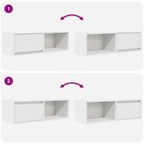 vidaXL TV omarica bela 80x31x25,5 cm inženirski les | Shoptok.si