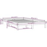  Okvir za krevet 160 x 200 cm od masivne borovine | shoptok.hr