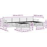  Set vanjskih sofa 6 kom. Prirodna Čvrsto drvo akacije | shoptok.hr