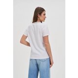 Marisse T-Shirt With Decorative Neckline, White | Shoptok.si