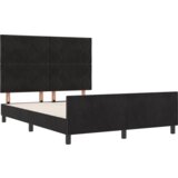  Postelja Črna 140x190 cm Žamet, (22049816) | Shoptok.si