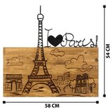 WALLXPERT Zidna dekoracija Volim te Pariz, 58 x 54 cm, Crna | Eponuda.ba