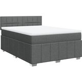 Maison Chic Box spring postelja - Vzmetna postelja z vzmetnico temno siva 140x200 cm blago SL24245, (21890737) | Shoptok.si