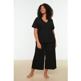Trendyol Curve Black Camisole Knitted Pajamas Set | shoptok.hr
