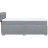 Box spring krevet s madracem svjetlosivi 90x190 cm od tkanine | shoptok.hr