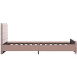 vidaXL Okvir za krevet od tkanine ružičasti 100 x 200 cm | shoptok.hr