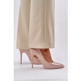 Boto PS1 Lacquered High Heels With Pointed Toes Beige Vizana | Eponuda.ba