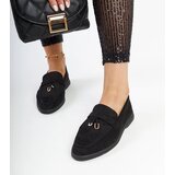 Gemre Black moccasins with a metal pendant Fiorano | shoptok.hr