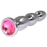  Metalni analni dildo sa rozim dijamantom 14cm | Eponuda.com