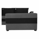 Kondela Sedežna garnitura, siva/črna, PAULITA NEW | Shoptok.si