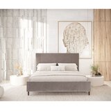 Maison de Rêve Bež oblazinjena zakonska postelja s prostorom za shranjevanje z letvenim dnom 180x200 cm Etero – | Shoptok.si