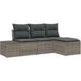  Sjedeća garnitura za vrt 4 kom. Siva poliratan 239 x 62 x 85 cm | shoptok.hr