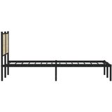 Metalni okvir kreveta s uzglavljem boja hrasta sonome 140x200cm | shoptok.hr