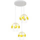  Dečiji luster na sajli STARS 3xE27/15W/230V žuta/bela | Eponuda.com