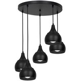  Luster na sajli AKTAN 5xE27/60W/230V crni okrugli | Eponuda.com