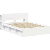  Okvir kreveta s pohranom Bijela 160 x 200 cm Konstruirano drvo | shoptok.hr