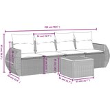  5-dijelni vrtni set sofa s jastucima bež od poliratana | shoptok.hr