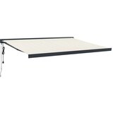 Tenda na uvlačenje krem 4,5 x 3 m od tkanine i aluminija Slike