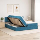  s od storage s uzglavljem 2 kom. Tamno plava - Tamno plava 200 x 200 cm Prošiveno gumbima | shoptok.hr