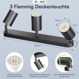 ALUSSO stropna svetilka s 3 vrtljivimi GU10 LED reflektorji | Shoptok.si