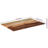  Pravokutna stolna ploča 60 x 90 cm 15 - 16 mm obnovljeno drvo | shoptok.hr