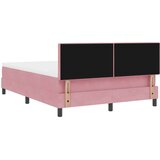 Box Postelja s pomičnim dnom in vzmetnico Roza 140x190 cm Žamet, (22052731) | Shoptok.si