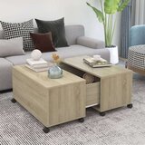 vidaXL Klubska mizica sonoma hrast 75x75x38 cm iverna plošča, (20712664) | Shoptok.si