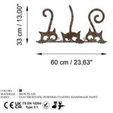 WALLXPERT Zidna dekoracija Rusty Cats 1, 33x60 cm, Smeđa | Eponuda.ba
