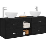  Set ormarića za kupaonicu 3 kom. Crni hrast 49,5 x 35 x 63 cm | shoptok.hr